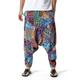 Herren Sommerhosen Ausgebeult Strandhose Haremshose Boho-Hosen Kordelzug Elastische Taille Drop Schritt Bedruckt Komfort Atmungsaktiv Casual Täglich Strand Hippie Yoga Schwarz Grün Schwarz und Grün