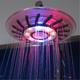 Regenbogen-LED-Kopfduschkopf mit 2 Modi, runder 8-Zoll-Regenduschkopf mit Leuchtlicht, automatisch wechselnder Duschkopf mit 7 Farben, Duschbadzubehör