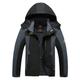 Plus Size Herren wasserdichte Wanderjacke Regenjacke Kapuzenjacke Abnehmbarer Hut Windjacke Regenmantel Outdoor winddicht wetterfest leichter atmungsaktiver Trenchcoat Oberbekleidung Top Angeln Klettern