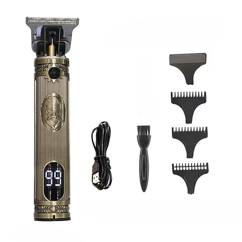 Professionelle wiederaufladbare elektrische Haarschneidemaschine für Männer - Vintage T9 Haarschneider mit Friseur-Trimmer und Rasierer - Perfekt für den Heim- und Salongebrauch Valentinstagsgeschenk Image