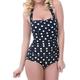 Polka Dots Retro Vintage 1950er Jahre Bademode Badeanzug Neckholder Einteiler Damen Karneval Urlaub Strand Schwimmen Leotard / Onesie Sommer