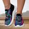 Damen Turnschuhe Slip-Ons Schuhe bedrucken Flyknit Schuhe Komfort Schuhe Outdoor Täglich Katze Flacher Absatz Modisch Brautkleider schlicht Fliegendes Weben Gelb Rosa Blau