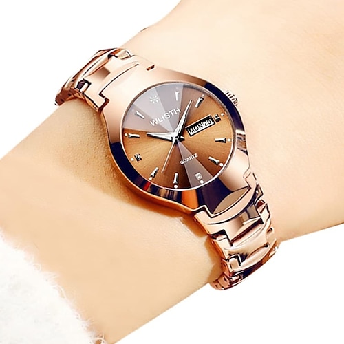 Armbanduhr Quarzuhren für Damen Analog-Digital Quarz Stilvoll Modisch Luxus Wasserfest Kalender leuchtend Metall Legierung / Nachts leuchtend
