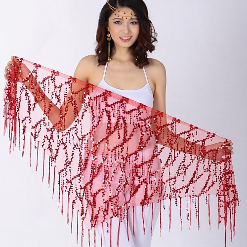 Bauchtanz-Hüftschals für Damen, Chinlon-Pailletten-Hüftschal, Party-Accessoires Image