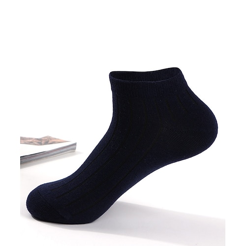 Herren 2 Paar Ankle Socken Niedrig geschnittene Socken Schwarz Weiß Farbe Glatt Freizeitskleidung Urlaub Wochenende Mittel Sommer Frühling Herbst Stilvoll Brautkleider schlicht Image