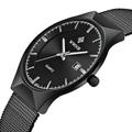 Wwoor Business-Männer Luxusuhren Mesh-Armband ultradünne Quarz-Mann-Armbanduhr wasserdichte Auto-Datum-männliche Uhr