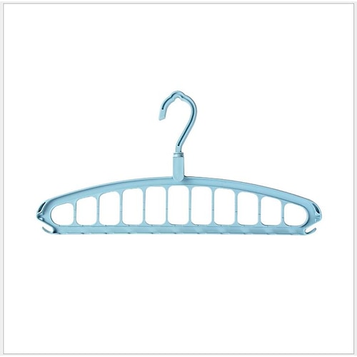 1 Stück Kleiderbügel mit mehreren Löchern, multifunktionaler zusammenklappbarer Wäscheständer, platzsparender magischer Kleiderbügel, Heimgarderobe, Studentenwohnheim, Wäscheständer für Hosen, Hemd, Rock Image