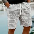 Herren Shorts Kurze Hosen Sommer-Shorts Strandshorts Kurze Hosen Kordelzug Elastische Taille 3D-Druck Graphic Geometrische Muster Atmungsaktiv Weich Kurz Casual Täglich Festtage Strassenmode