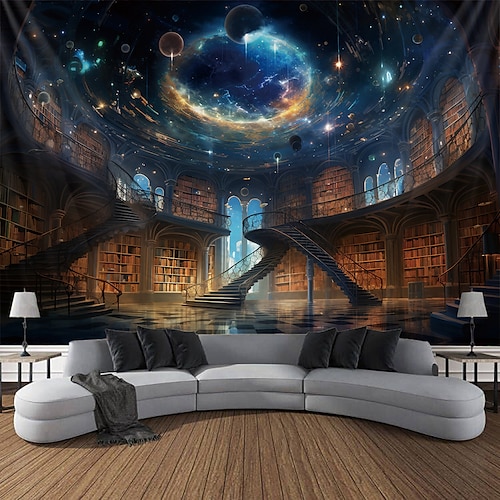 Fantasy-Planetarium-Hängeteppich, Wandkunst, großer Wandteppich, Wanddekoration, Fotografie, Hintergrund, Decke, Vorhang, Zuhause, Schlafzimmer, Wohnzimmer, Dekoration Wandtuch XXL Natur Image
