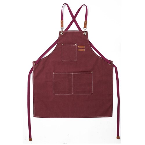 Kochschürze für Damen und Herren, Küchenschürze, personalisierte Gartenschürze mit Taschen, verstellbarer Riemen für Tischler, Mechaniker, Maler