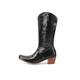 Damen Stiefel Cowboy Westernstiefel Übergrössen Stiefel mit Absatz Party Feste Farbe Stiefel mit mittlerer Wade Winter Paillette Blockabsatz Spitze Zehe Böhmen PU Schwarz Silber Rosa