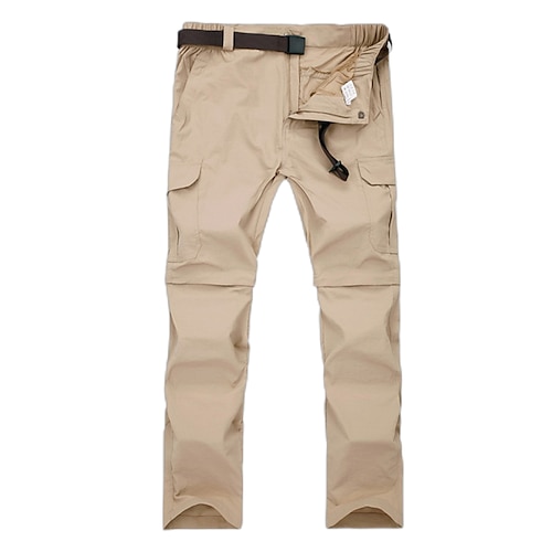 Herren Wanderhose schwarz Hose Cabrio Hose / Zip-Off Hose einfarbig Sommer Outdoor wasserdicht atmungsaktiv schnell trocknend Schweißableitend Nylon Hose / Hose Cabrio Hose Unterteil schwarz Army Image
