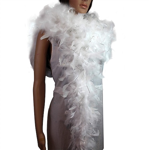 80 Gramm 2 Yards langer Chandelle-Federboa 10 Farben Großartig für Party Hochzeits-Halloween-Kostüm Festivalbaumdekoration Weihnachtsgeschenk Image