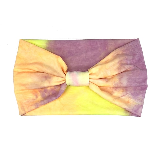 Breite Stirnbänder für Frauen, geknotetes Stirnband, Damen-Kopfwickel, dehnbare Haar-Accessoires, Bänder, Batikfärbung, 1 Stück