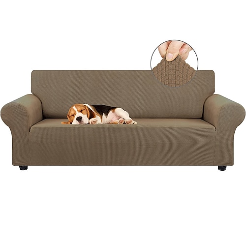 Stretch-Sofabezug, Schonbezug, Burgunderrot, elastisch, modernes Ecksofa für Wohnzimmer, Sofabezug, Ecksesselschutz, Sofabezug, 1/2/3/4-Sitzer Image