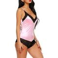 Damen Spitze Rückenfrei Sexy Dessous Sexy Körper Nachtwäsche Farbblock Sexy Dessous Set Schwarz / Rosa / Rote S M L