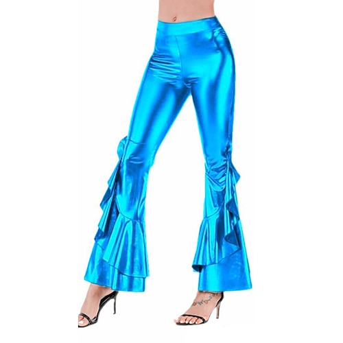 1980er Hip Pop Schlaghosen Abba-Kostüm Einfarbig Kostüm Damen Karnevalskostüm Karneval Leistung Abschlussball Pride Parade Erwachsene Hose Ganzjahres Image