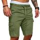 Herren Cargo Shorts Kurze Hosen Bermudas Kordelzug Elastischer Bund mit Seitentasche Glatt Draussen Sport Kurz Outdoor Täglich Sport Baumwollmischung Brautkleider schlicht Kurze Hosen Schlank