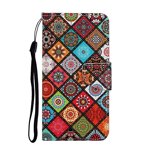 Handy Hülle Handyhüllen Für Samsung Galaxy S25 Ultra Plus S23 S22 Plus Ultra A34 A54 A53 S20 FE Brieftaschenhülle Flip Geldbörse Kartenhalter Tiermotiv Cartoon Blume TPU PU-Leder Image