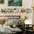Coole Tapeten, 1 Stück, Wandaufkleber mit Vögeln, abnehmbare 3D-Vogelaufkleber, Tapetenbordüre, Wandgemälde aus Vinyl, Wandkunst-Dekor für Kinderzimmer, Wohnzimmer, Kinderzimmer, 35,4 x 7,8 Zoll