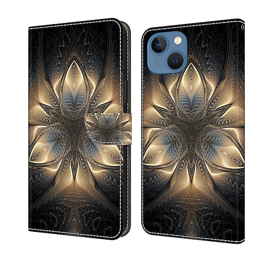 Handy Hülle Handyhüllen Für iPhone 16 15 14 Pro Max Plus 13 12 11 Pro Max Mini Brieftaschenhülle Flip-Cover Mit Ständer Magnetisch Kartenfach Schmetterling Blume Blumendruck TPU PU-Leder Image