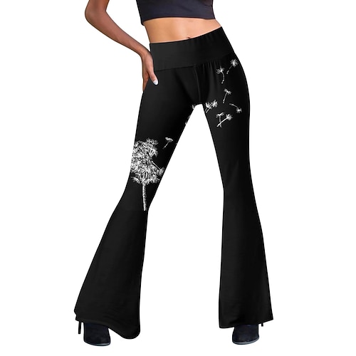 Hippie Scheibe Retro Vintage 1960er 1970er Disko Kumpel Funk Glockenhose Damen Kostüm Jahrgang Cosplay Freizeitskleidung Festival Hosen Schlager Outfit Image