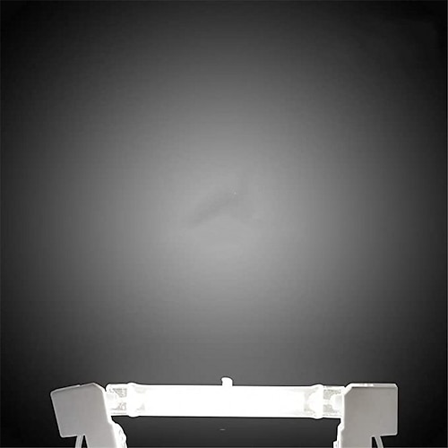 R7S-LED-Lampe, 78 mm, 118 mm, Glasröhre, Hochleistungs-Kolbenlicht, AC 110 V, 220 V, Zuhause, Ersatz für Halogenlampe, 100 W, entspricht warmem, kaltem Weiß, 360°-Abstrahlwinkel, 110–240 V Image