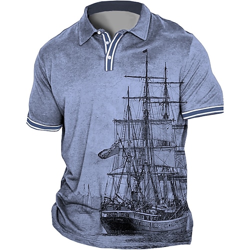 Herren Übergröße Poloshirt Groß und hoch Buchstabe Umlegekragen Bedruckt Kurzarm Frühling Sommer Sport Modisch Strassenmode Designer Outdoor Strasse Oberteile Image