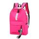 Herren Damen Rucksack Schultasche Rucksack Schulanfang Outdoor Buchstabe Segeltuch Einstellbar Hohe Kapazität Atmungsaktiv Reißverschluss Schwarz / Weiß Schwraz Gelb Schwarz Rot