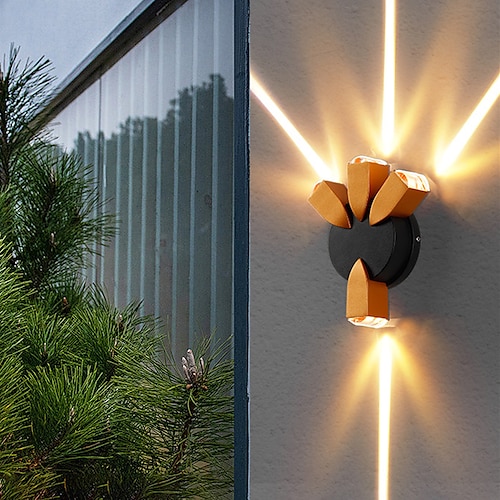 LED-Wandleuchten, geometrisches Design, wasserdicht, IP65, Außenwandleuchten, moderner minimalistischer Stil, Aluminium, Wohnzimmer, Schlafzimmer, Flur, Wandleuchte, 110–240 V Image