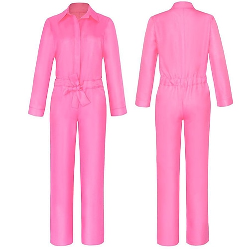 Paar-Film-Rollerblade-Outfits Puppe Y2K Cowgirl-Anzüge Overall Kleid Hot Pink Männer Frauen Paar Cosplay Kostüm Halloween Karneval Maskerade Image
