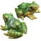 2 Stück niedliche Harz Frosch Garten Statue Bonsai Blumentopf Dekoration Requisiten für Schreibtisch Outdoor Garten Skulptur Dekor Ornament