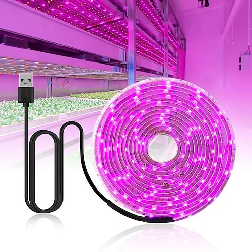 LED-Wachstumsstreifenlichter USB 5V Vollspektrum-Wachstumslicht Sukkulentenlicht für Blumen und Setzlinge Image
