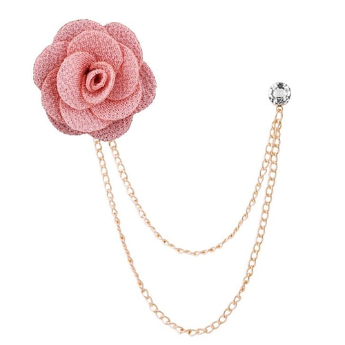 Herren Kristall Broschen Gliederkette Kreativ Blume Vertikal Modisch Basic Klassisch Rockig Brosche Schmuck Kamel Verschiedene Farben Schwarz Für Hochzeit Party Verlobung Versprechen Festival Image