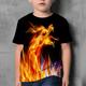 Kinder Jungen T-Shirt Kurzarm Drache 3D-Druck Grafik Flamme Tier Blau Gelb Rot Kinder Oberteile Sommer Aktiv Neuheit Street Schick Ostern 3-12 Jahre