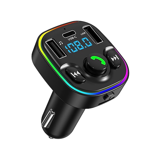 FM-Transmitter Bluetooth-Auto-Kit Auto Freisprechanlage Bluetooth Kurzschlussschutz Multi – Ausgabe Kartenleser Lautsprecher Auto Image
