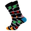 1 Paar Herrenmode Neuheit Socken buntes Kleid Crew Socken Sport Outdoor weiß süß flippig gemustert lässig Baumwollsocken Cartoon Herbst und Winter kariert bunt Retro Business Partykleid