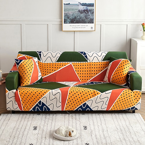 Boho-Elasthan-Couchbezüge, Sofabezug für Hunde und Haustiere, Bauernhaus-Schonbezüge für Zweisitzer, L-förmig, 3-Sitzer, U-förmig, Sessel, waschbarer Couchschutz Image