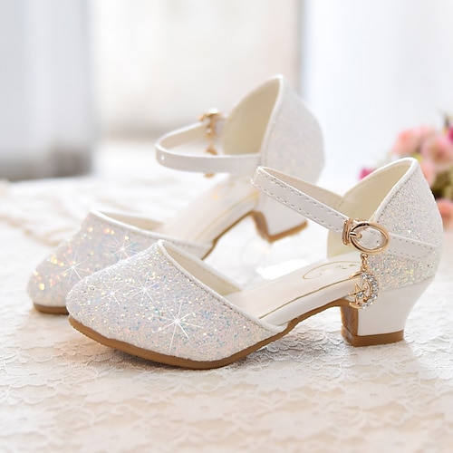 Mädchen Absätze Täglich Glitzer Kleid-Schuhe Absätze Gummi PU Atmungsaktivität Rutschfest Höhe-Erhöhung Große Kinder (ab 7 Jahren) Kleine Kinder (4-7 Jahre) Hochzeit Party Täglich Wanderschuhe Tanzen Image
