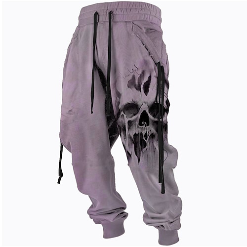 Herren Jogginghose Trainingshose Jogginghose Jogger Hose Hosen Kordelzug Seitentaschen Elastische Taille Grafik-Drucke Komfort Atmungsaktiv Sports Outdoor Casual Täglich Baumwollmischung Frottee Image