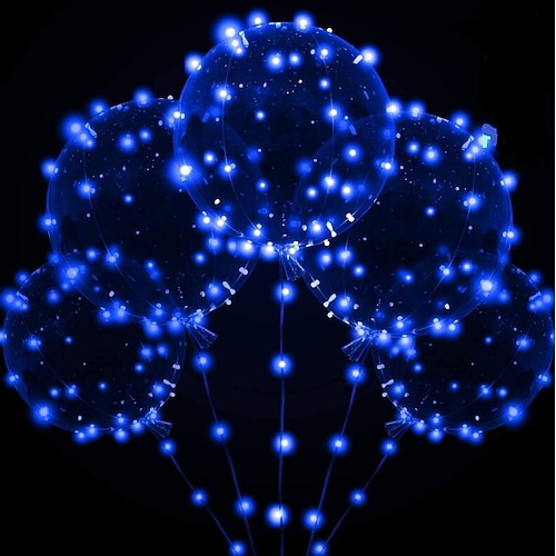 Elegante Hochzeits-Empfangsfeier LED Ballon Leuchtende Party Hochzeitsbedarf Wohnheim Party Dekoration Transparente Blasendekoration Geburtstag Hochzeits LED Ballon-Lichterkette Geschenk Image