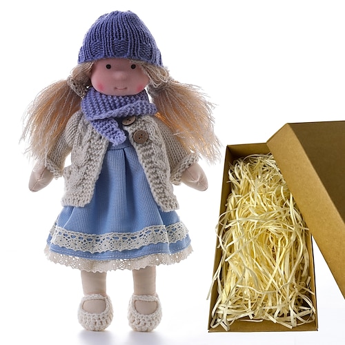 Waldorfpuppe mit Baumwollkörper, Künstlerpuppe, handgefertigte Mini-Anziehpuppe zum Selbermachen (Zubehör Bär nicht im Lieferumfang enthalten) für Weihnachtsgeschenke Image