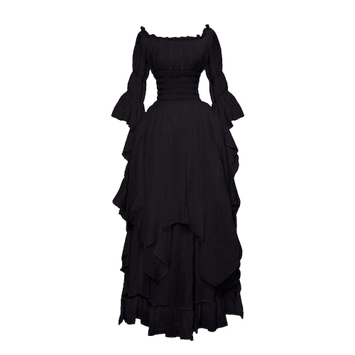 Retro Vintage Mittelalterlich Renaissance Kleid Maskerade Kleid im Regency-Stil Wikinger Outlander Übergrössen Elfen Kostüm Damen Keltisch Seeräuber Fantasie Maskerade Party / Abend Erwachsene Kleid Image