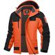 Herren Winterjacke Wanderjacke Regenjacke Windjacke Sport Natur Campen und Wandern Wasserdicht Windundurchlässig Mit Kapuze Frühling Herbst Winter Patchwork Elfenbeinweiß Schwarz Orange Armeegrün