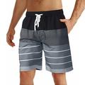 Herren Boardshorts Badeshorts Badehose Schwimmshorts Bademode Sommer-Shorts Strandshorts Kurze Hosen Kordelzug mit Mesh-Futter Elastische Taille Graphic Streifen Atmungsaktiv Schnelltrocknend Kurz