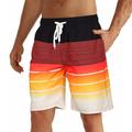 Herren Boardshorts Badeshorts Badehose Schwimmshorts Bademode Sommer-Shorts Strandshorts Kurze Hosen Kordelzug mit Mesh-Futter Elastische Taille Graphic Streifen Atmungsaktiv Schnelltrocknend Kurz