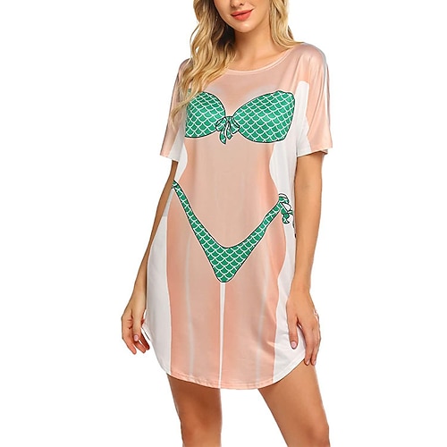 Bikini Strand-Tuniken 3D T-Shirt Ärmel Grafik für Damen Erwachsene 3D-Druck für St. Patrick's Day Party Image