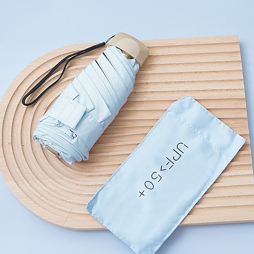 Mini-Sonnenschirm Anti-UV-Sonnenschirm, tragbar, leicht, Damen, Herren, Sonnenschirm für wasserdichte Reiseschirme Image