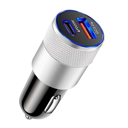 Autoladegerät mit Kabel 38 W Ausgangsleistung 2-Port Auto-Ladegerät Multi-USB-Ladestation Leicht Universal für mehrere Geräte Für Universell Mobiltelefone iMac