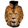 Herren Hoodie Sweatshirt Kapuze Leichter Hoodie 1# 2# 3 4 5 Mit Kapuze Graphic Löwe Hässliche Tiere Täglich Wochenende 3D-Druck Kuschelig Brautkleider schlicht Bekleidung Kapuzenpullover Sweatshirts